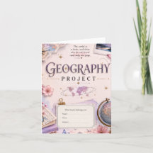 Personalisiertes Geographie-Projekt Einladung Vint