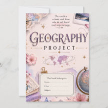 Personalisiertes Geographie-Projekt-Einladung Vint