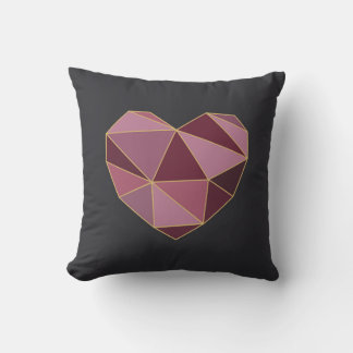 Personalisiertes geometrisches Herz-Kissen quadrat Kissen