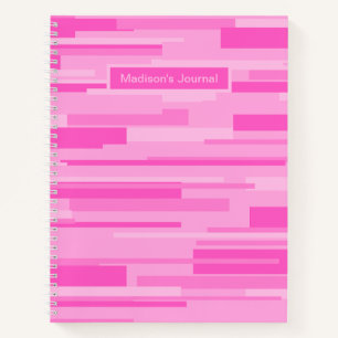 Personalisiertes geometrisches Retro-Muster in Pin Notizbuch