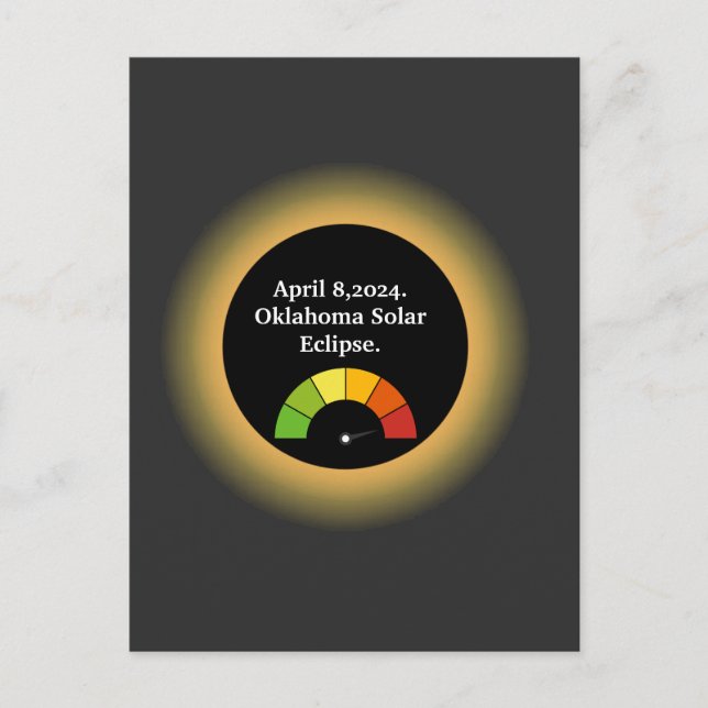 Personalisiertes Gesamtsolaröklipse Oklahoma Postkarte (Vorderseite)