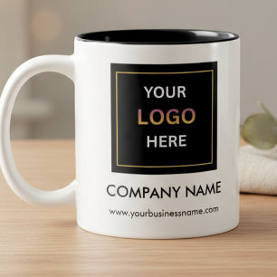 Personalisiertes Geschäftslogo in Zweifarben Zweifarbige Tasse