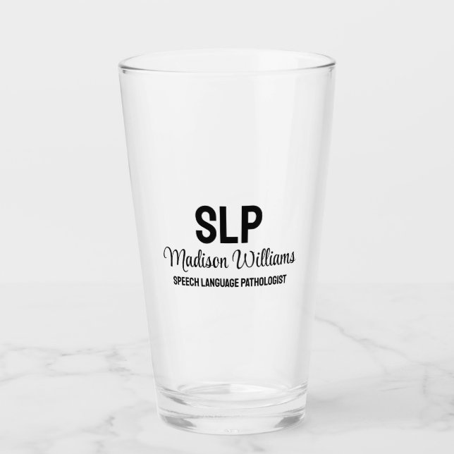 Personalisiertes Geschenk des SprachPathologen Glas (Vorderseite)