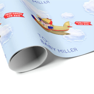 Personalisiertes Geschenk für Babyjungen Geschenkpapier