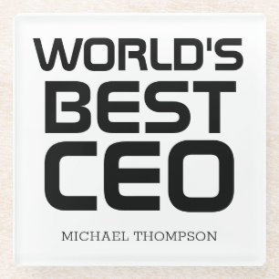 Personalisiertes Geschenk für CEO Boss Glasuntersetzer