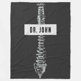 Personalisiertes Geschenk für Chiropraktor, Wirbel Fleecedecke