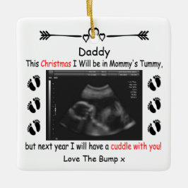 Personalisiertes Geschenk für Daddy, der aus dem B Keramikornament