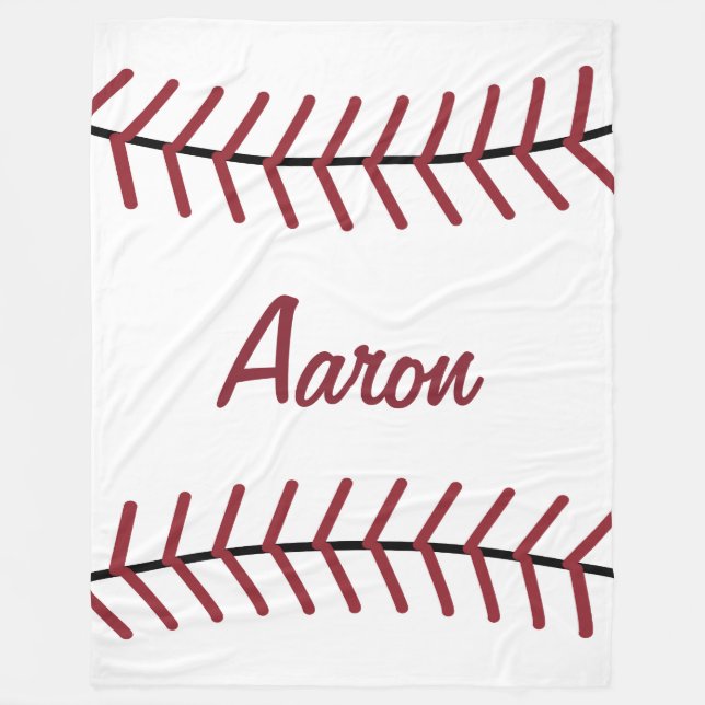 Personalisiertes Geschenk für das Baseball-Basebal Fleecedecke (Vorderseite)