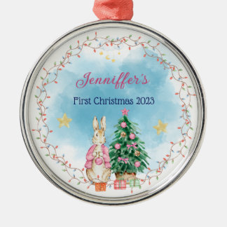 Personalisiertes Geschenk für das erste Weihnachts Ornament Aus Metall