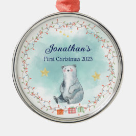 Personalisiertes Geschenk für das erste Weihnachts Ornament Aus Metall
