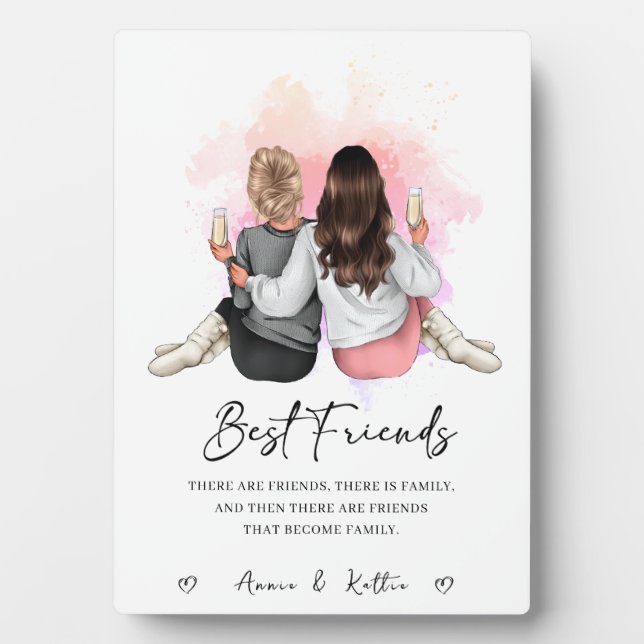 Personalisiertes Geschenk für den besten Freund, W Fotoplatte (Vorderseite)