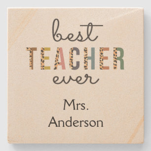 Personalisiertes Geschenk für den besten Lehrer je Steinuntersetzer