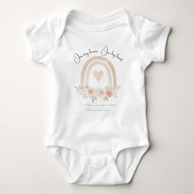 Personalisiertes Geschenk für den Muttertag - Baby Strampler (Vorderseite)