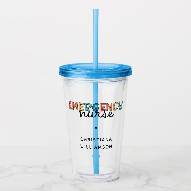 Personalisiertes Geschenk für die Krankenversicher Acryltrinkbecher (Vorderseite)