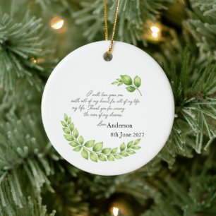Personalisiertes Geschenk für die Mutter des Bräut Keramik Ornament