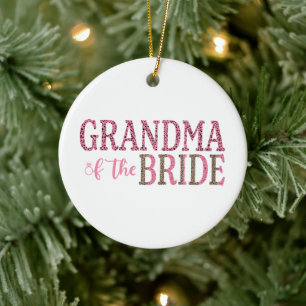 Personalisiertes Geschenk für die Oma der Braut Keramik Ornament