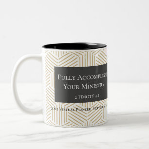 Personalisiertes Geschenk für die Pionierbrüder de Zweifarbige Tasse