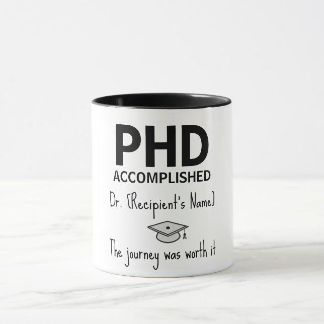 Personalisiertes Geschenk für Doktoranden Tasse (Zentrum)