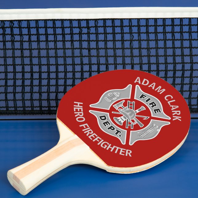 Personalisiertes Geschenk für Feuerwehrleute Tischtennis Schläger (InSitu)