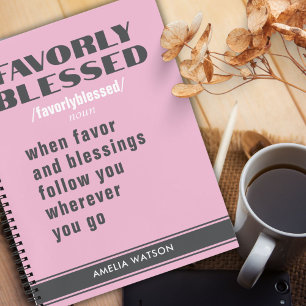 Personalisiertes Geschenk für Frauen rosa Motivati Notizbuch