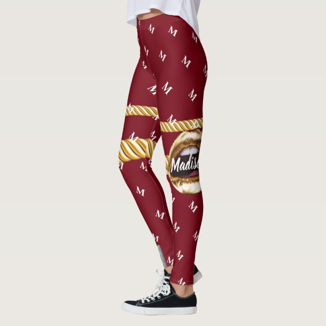 Personalisiertes Geschenk für Geburtstag, Braut, H Leggings (Links)