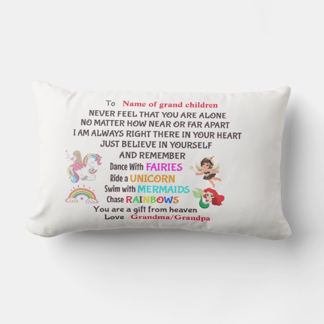 Personalisiertes Geschenk für GrandChildren Kissen Für Draußen (Vorderseite)
