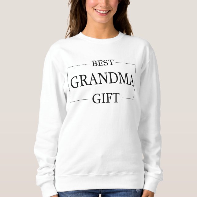 Personalisiertes Geschenk für Großmutter zum Gebur Sweatshirt (Vorderseite)
