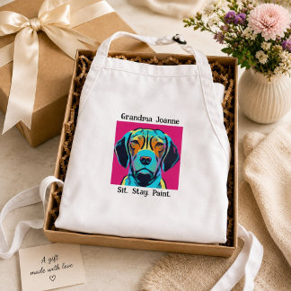 Personalisiertes Geschenk für Hunde-Liebhaber und Schürze