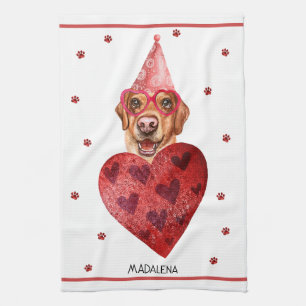 Personalisiertes Geschenk für Hunde Liebhaber Vale Geschirrtuch