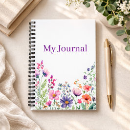 Personalisiertes Geschenk für ihre Wildblume Notizblock