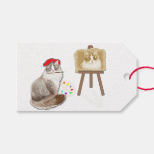 Personalisiertes Geschenk für Katzenkünstler Geschenkanhänger