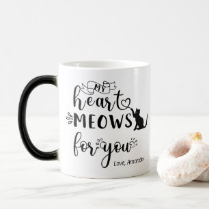 Personalisiertes Geschenk für Katzenliebhaber Verwandlungstasse