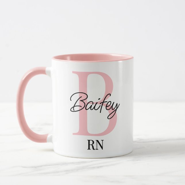 Personalisiertes Geschenk für Krankenpfleger, RN,  Tasse (Links)