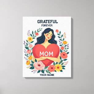 Personalisiertes Geschenk für Mama Benutzerdefin Leinwanddruck