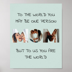 Personalisiertes Geschenk für MAMA Foto-Collage-Dr Poster