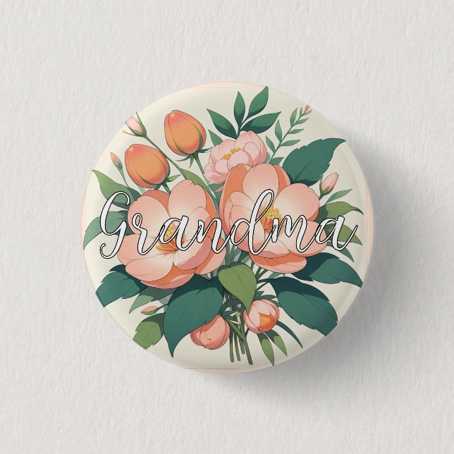 Personalisiertes Geschenk für Oma, Leinwand Oma Button (Vorderseite)