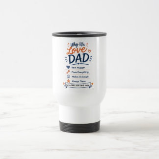 Personalisiertes Geschenk für Papa von den Kindern Reisebecher