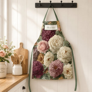 Personalisiertes Geschenk für sie Elegantes lila F Schürze