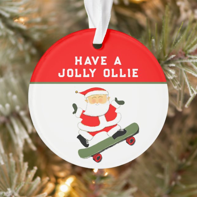 Personalisiertes Geschenk für Skateboarder Ornament (Baum)