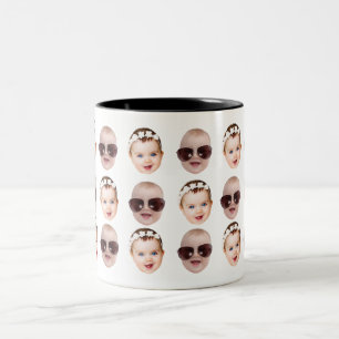 Personalisiertes Geschenk für Vater Grandpa Baby F Zweifarbige Tasse