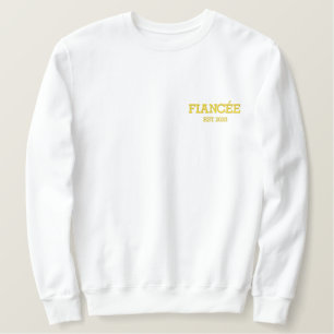 Personalisiertes Geschenk für Verlobtes Paar Besticktes Sweatshirt