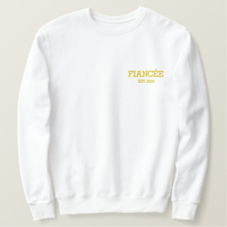 Personalisiertes Geschenk für Verlobtes Paar Besticktes Sweatshirt