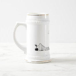 Personalisiertes Geschenk Jacksonville Skyline Ske Bierglas