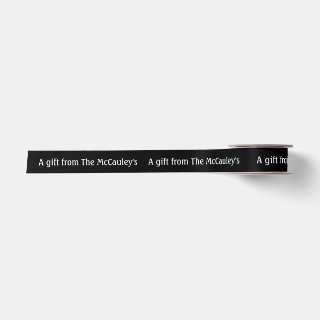 Personalisiertes Geschenk Nachname Satinband (Vorderseite)