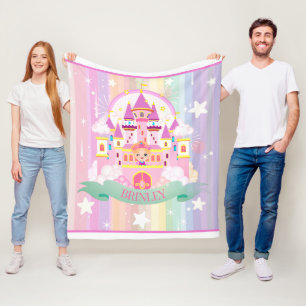 Personalisiertes Geschenk! Princess Castle Fleecedecke