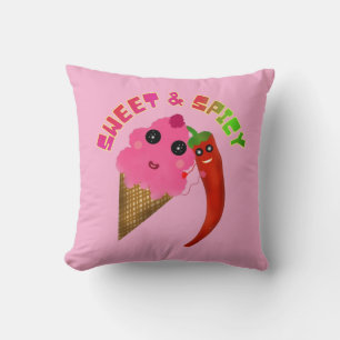 Personalisiertes Geschenk Süßes Eis und Chili-Pfef Kissen