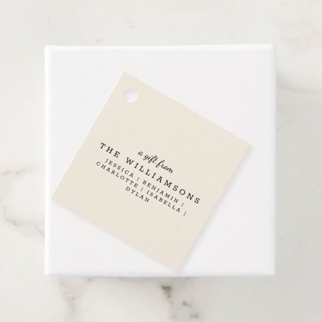 Personalisiertes Geschenk von der Modernen Elegant Geschenkanhänger (Beispiel)