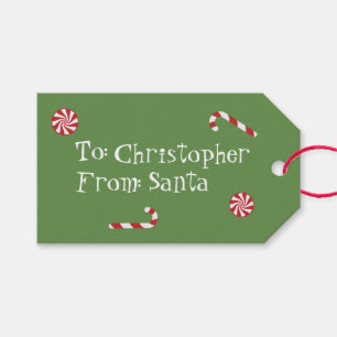 Personalisiertes Geschenk von Santa Christmas Cand Geschenkanhänger
