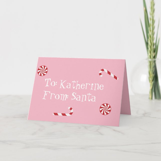 Personalisiertes Geschenk von Weihnachten Candy Pi Karte (Vorderseite)