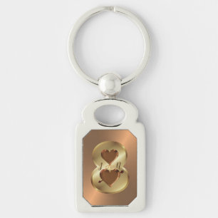 Personalisiertes Geschenk zum 8-jährigen Bronze-J Schlüsselanhänger